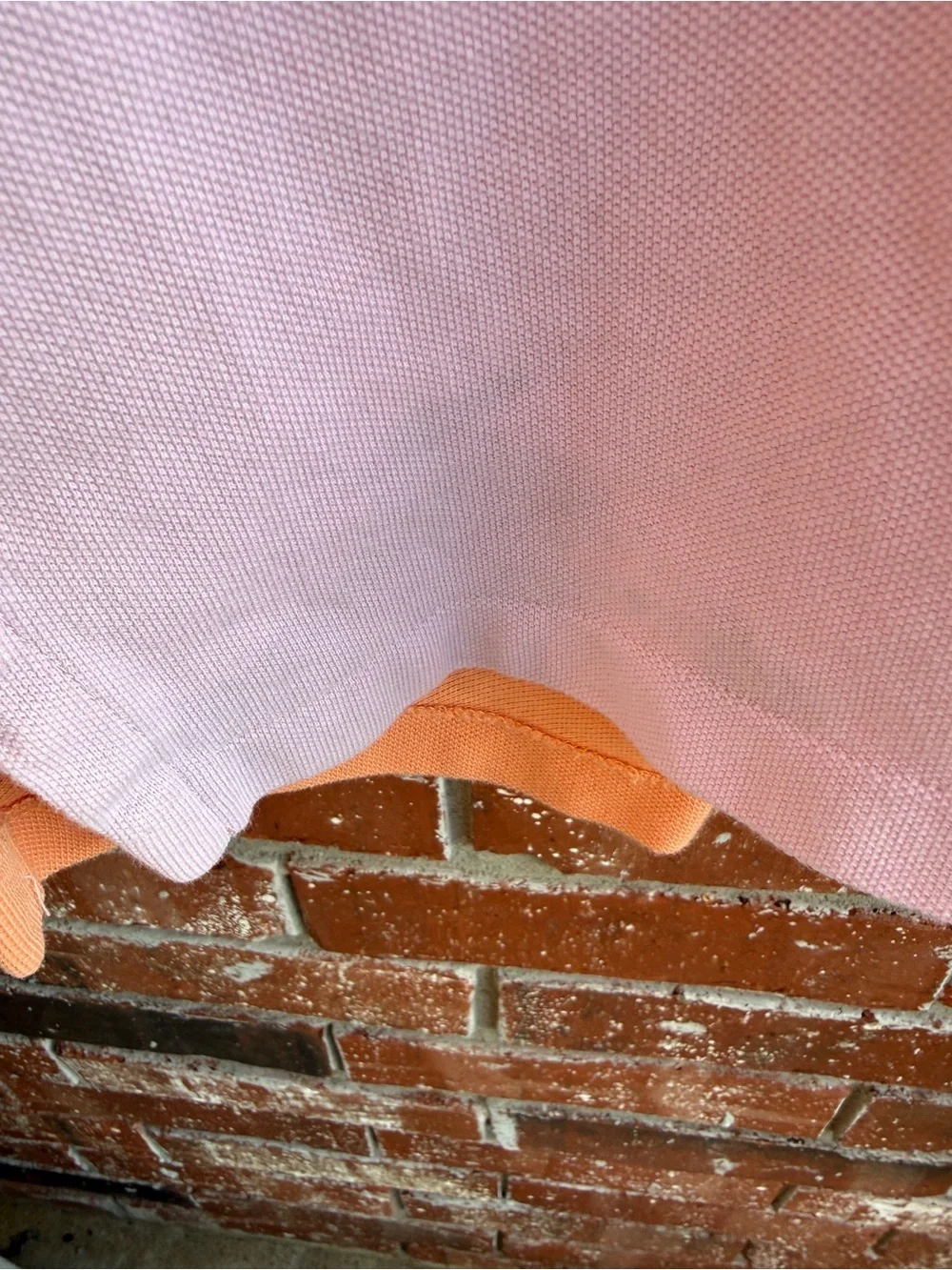 Ralph Lauren Pastel Pink Polo with Blue Collar
